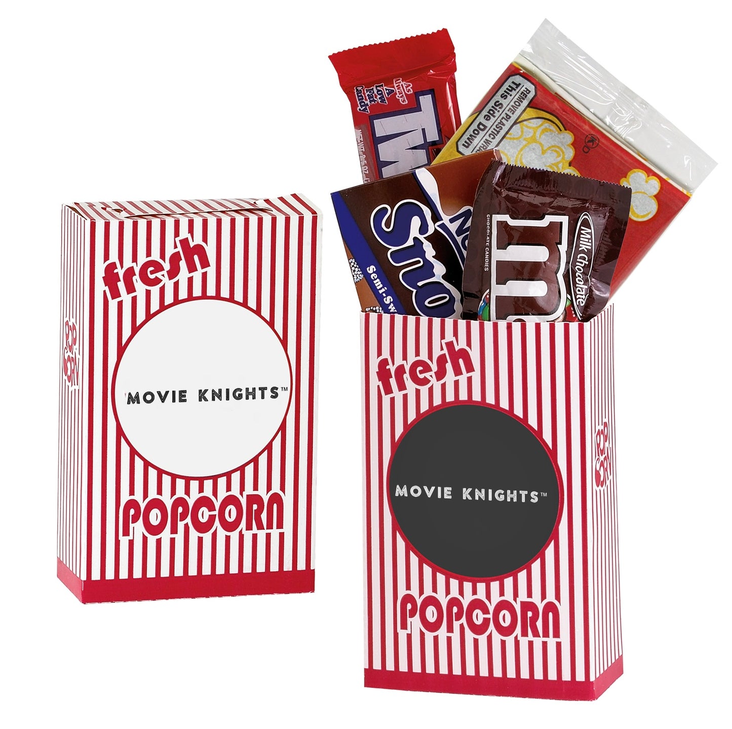 striped movie snack box